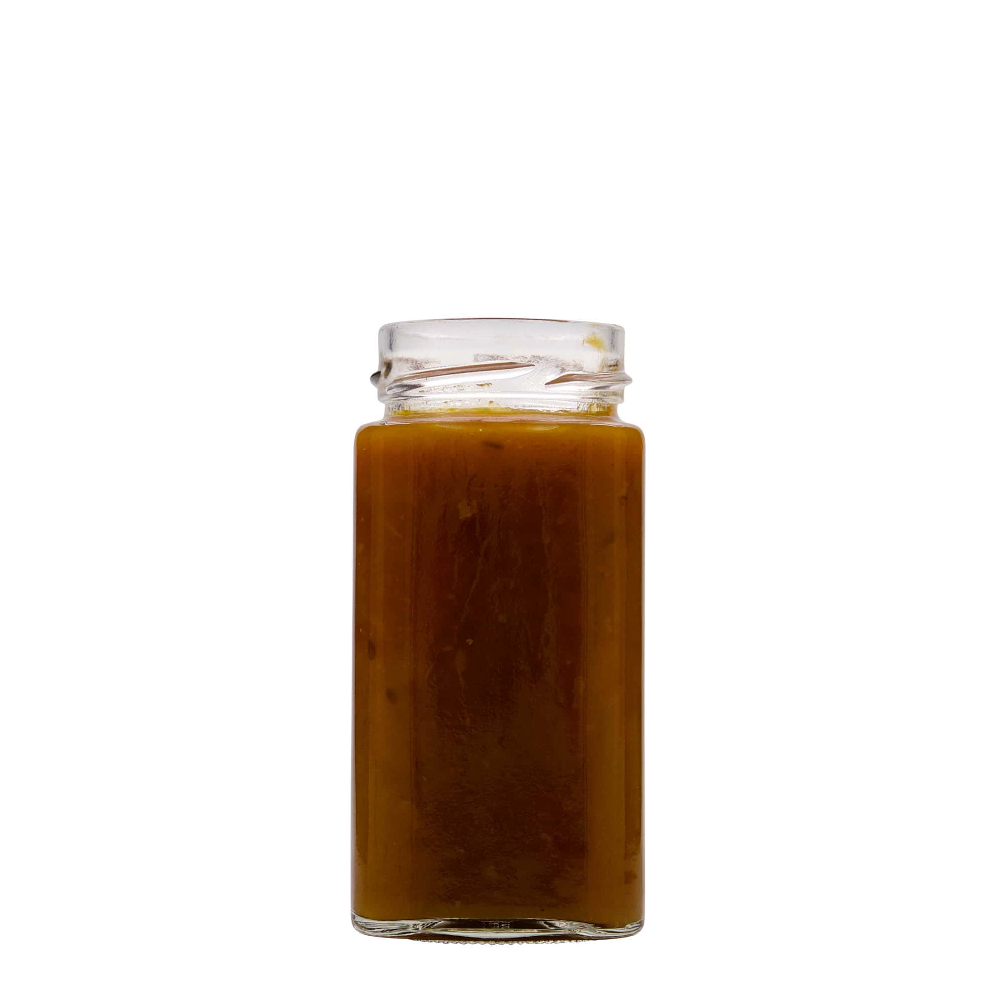 314 ml borcan pătrat „Funny”, gura: Deep-Twist-Off (DTO 58) 314 ml borcan pătrat „Funny”, gura: Deep-Twist-Off (DTO 58)