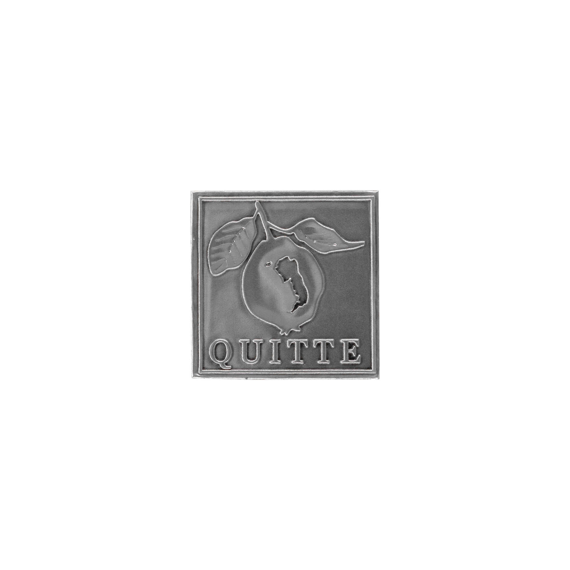 Etichetă pentru conserve „Gutui”, pătrată, metal, argintiu Etichetă pentru conserve „Gutui”, pătrată, metal, argintiu