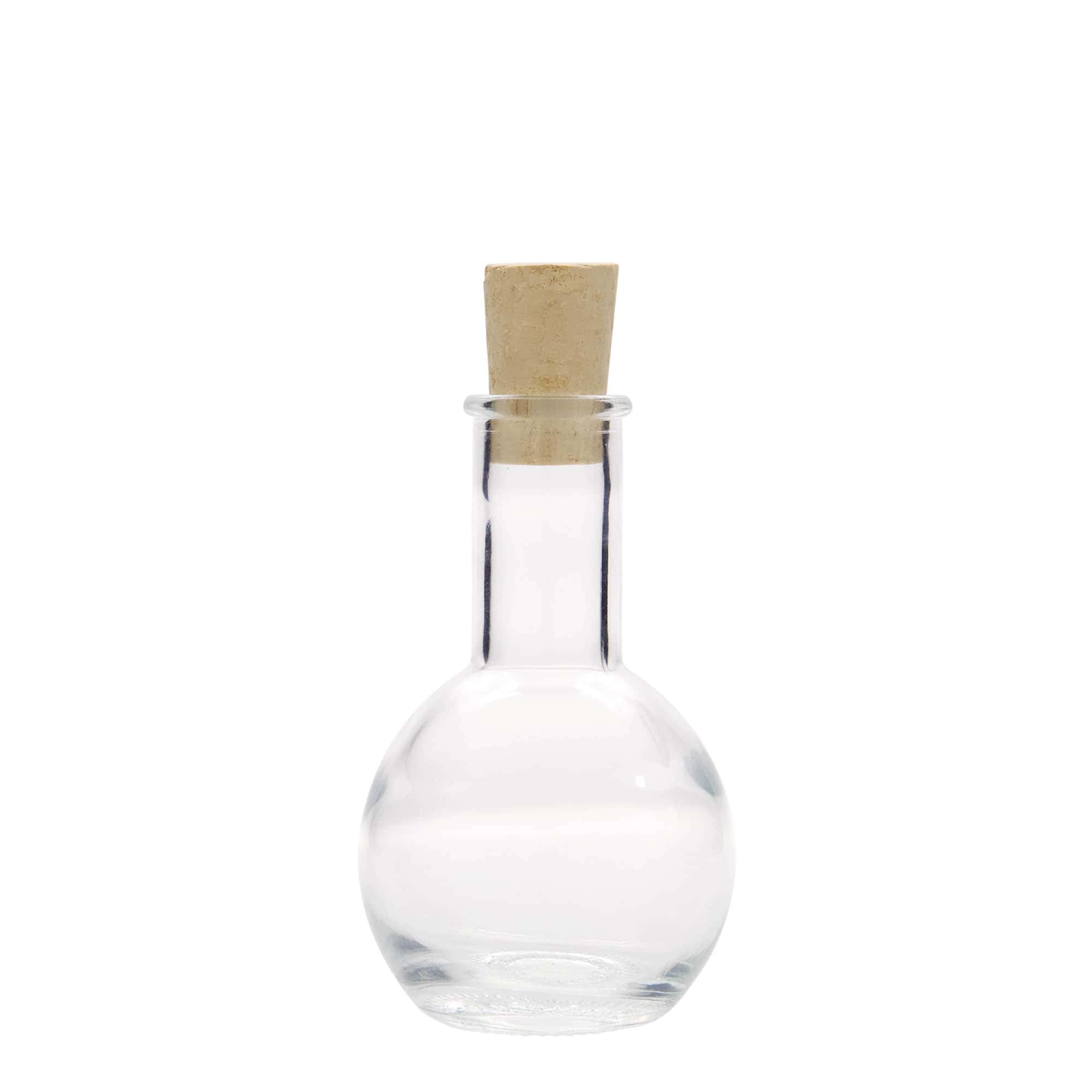 Sticlă de sticlă de 100 ml „Tulipano”, gât: dop de plută