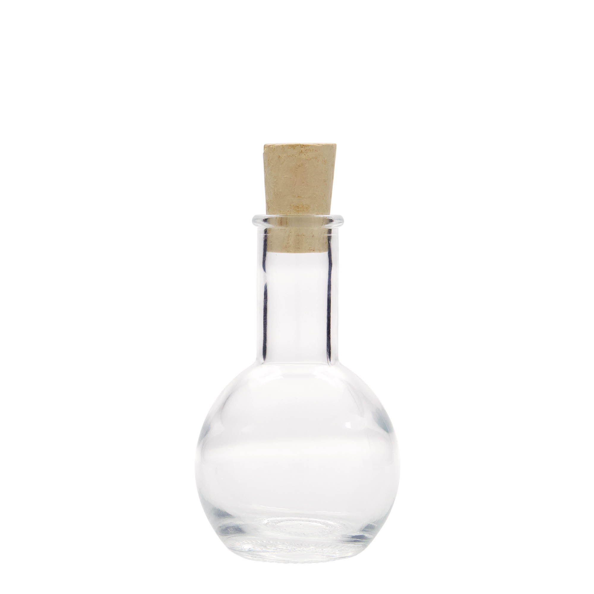 Sticlă de sticlă de 100 ml „Tulipano”, gât: dop de plută Sticlă de sticlă de 100 ml „Tulipano”, gât: dop de plută