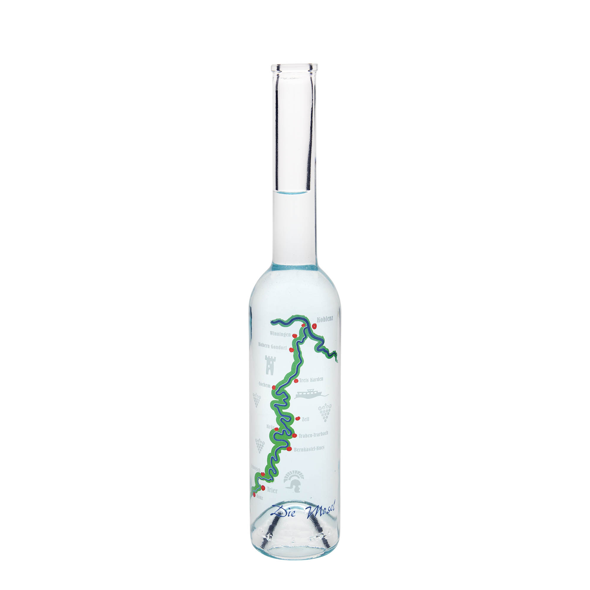 Sticlă de sticlă de 350 ml „Opera”, motiv: Mosel, gura: plută