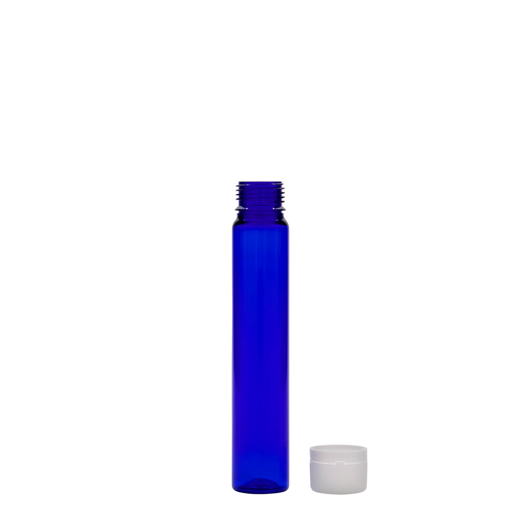25 ml tuburi PET, plastic, albastru regal, gură: capac cu filet