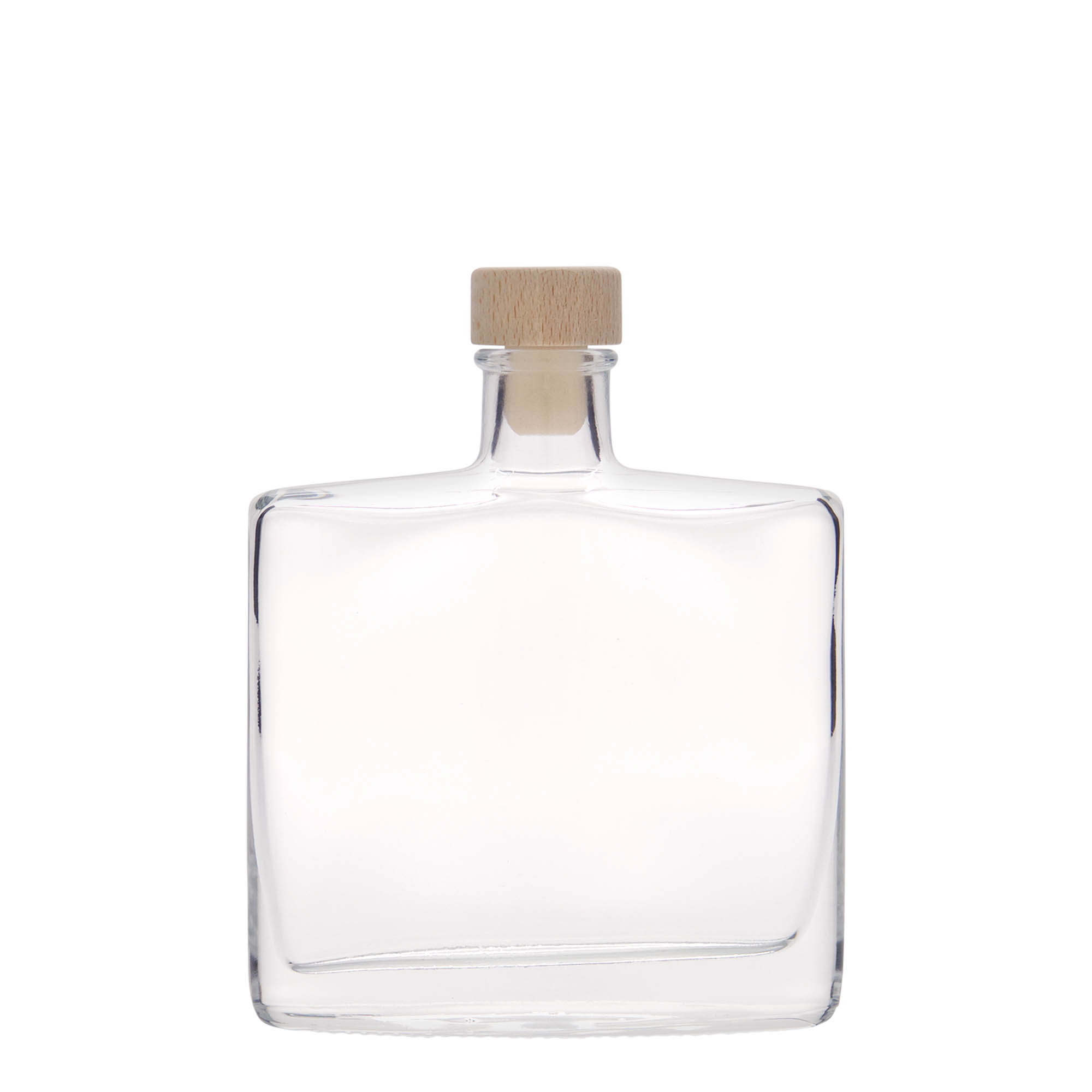 Sticlă de sticlă 200 ml „Zorbas”, ovală, gura: dop de plută