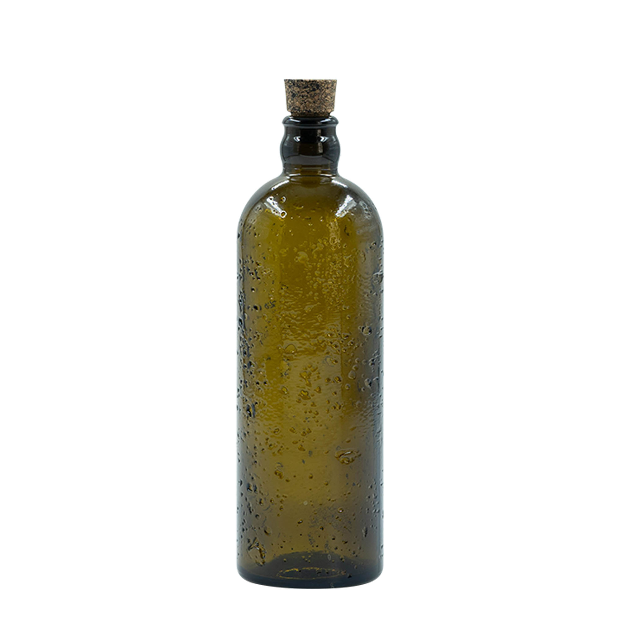 Sticlă de sticlă lucrată manual de 500 ml 'Bobber Jr', maro, deschidere: dop de plută Sticlă de sticlă lucrată manual de 500 ml 'Bobber Jr', maro, deschidere: dop de plută
