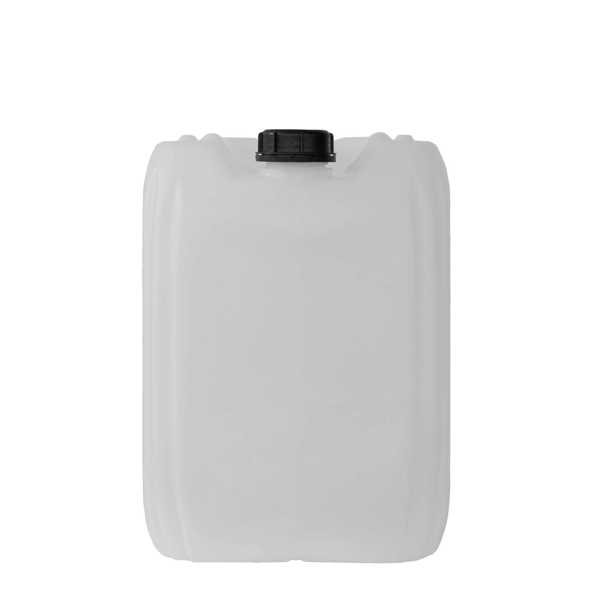 Canistră de 25 l, dreptunghiulară, plastic HDPE, natural, gura: ND 60 Canistră de 25 l, dreptunghiulară, plastic HDPE, natural, gura: ND 60