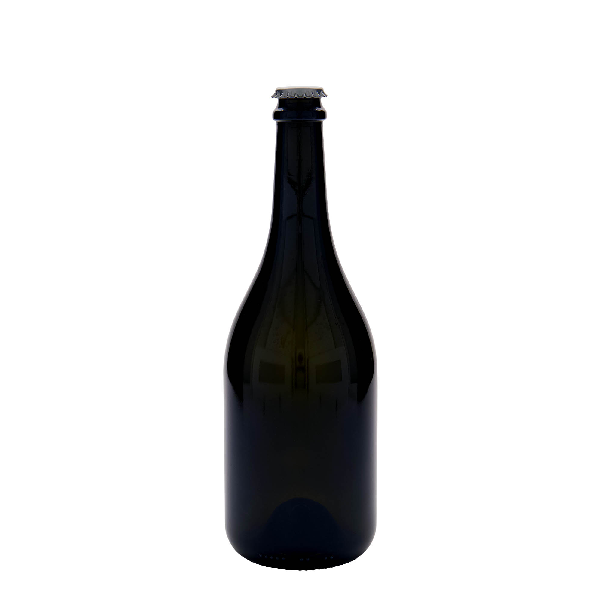 Sticlă de bere 750 ml „Horta”, sticlă, verde antichizat, gât: capac tip șurub (crown cap) Sticlă de bere 750 ml „Horta”, sticlă, verde antichizat, gât: capac tip șurub (crown cap)