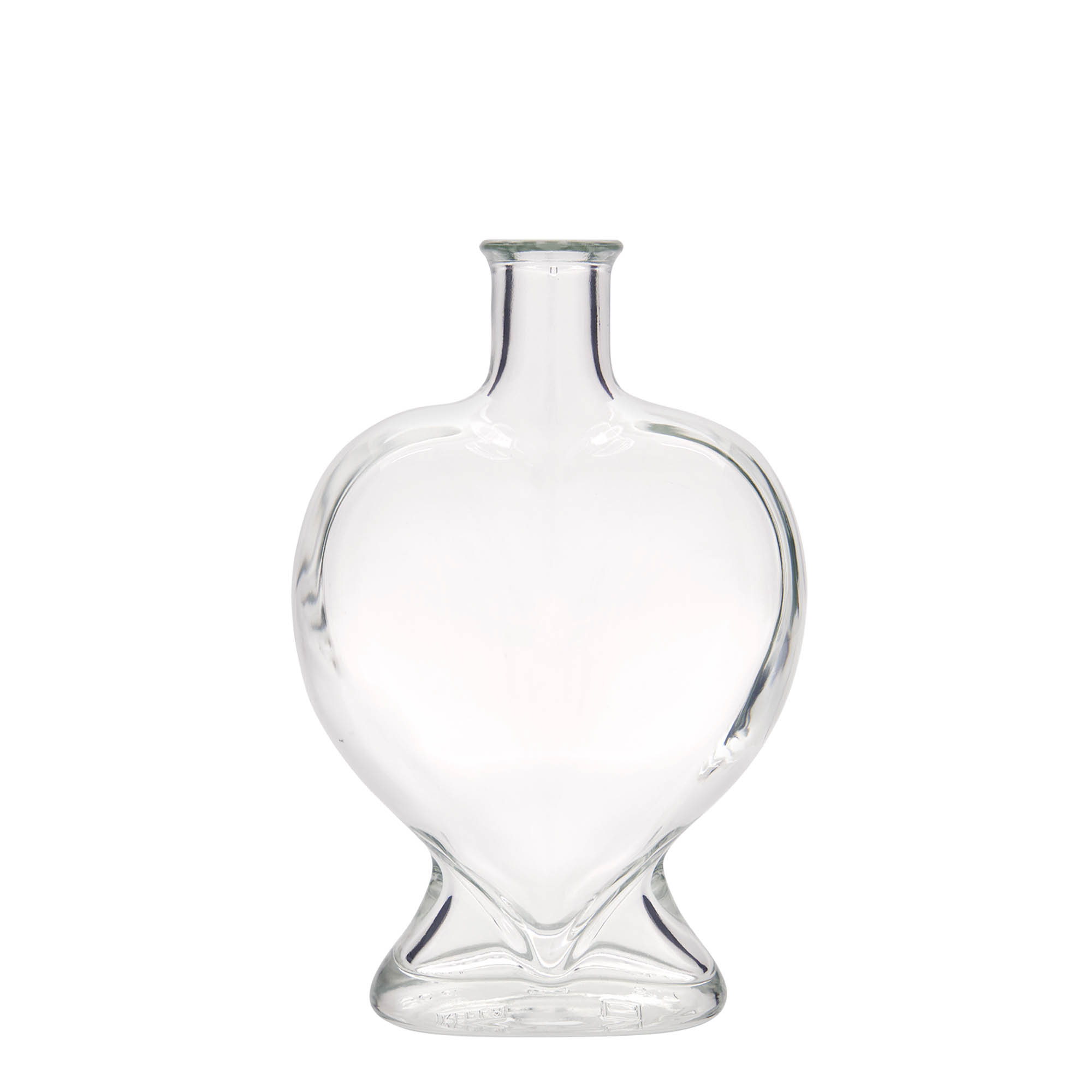 Sticlă de sticlă de 500 ml „Inimă”, gură: plută Sticlă de sticlă de 500 ml „Inimă”, gură: plută