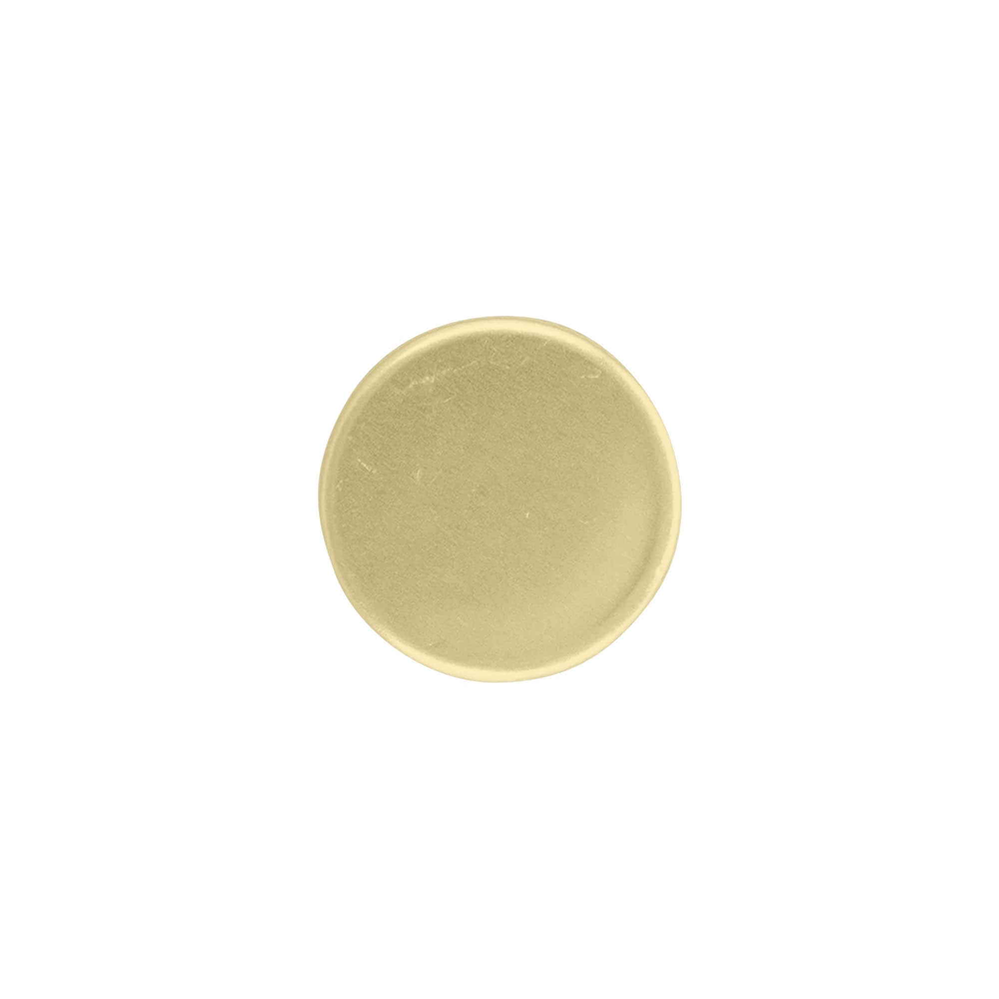 Capac cu filet și insert pentru turnare, metal-plastic, auriu, pentru deschidere: PP 31,5