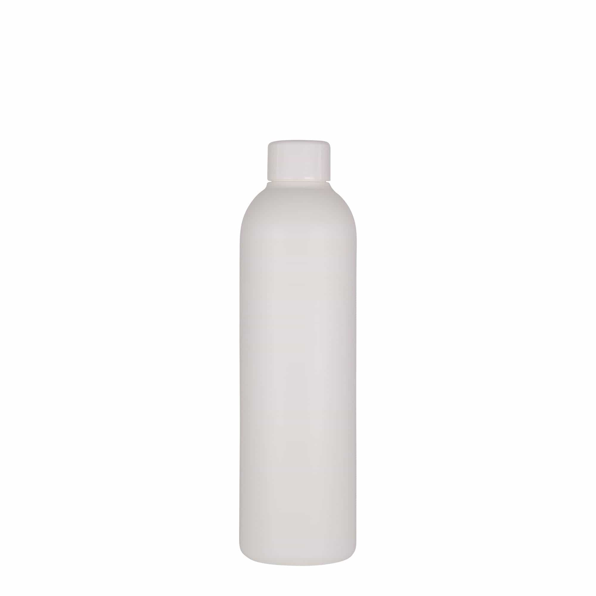 250 ml sticlă din plastic „Tuffy”, HDPE, albă, gât: 24/410