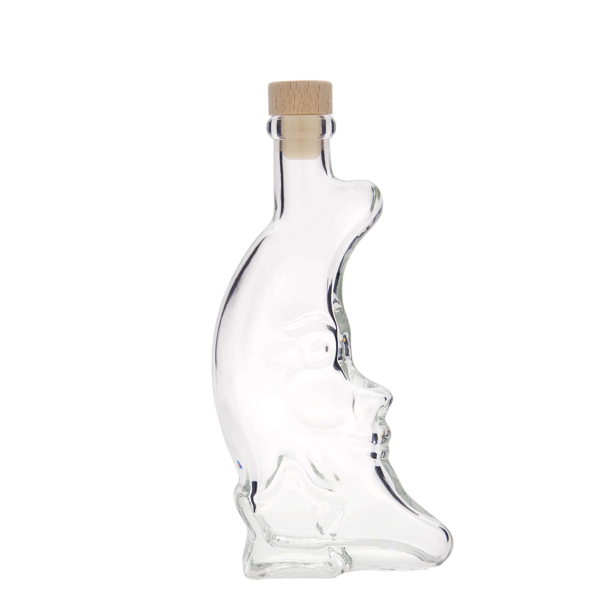 Sticlă de sticlă de 200 ml „Lună”, gură: dop de plută