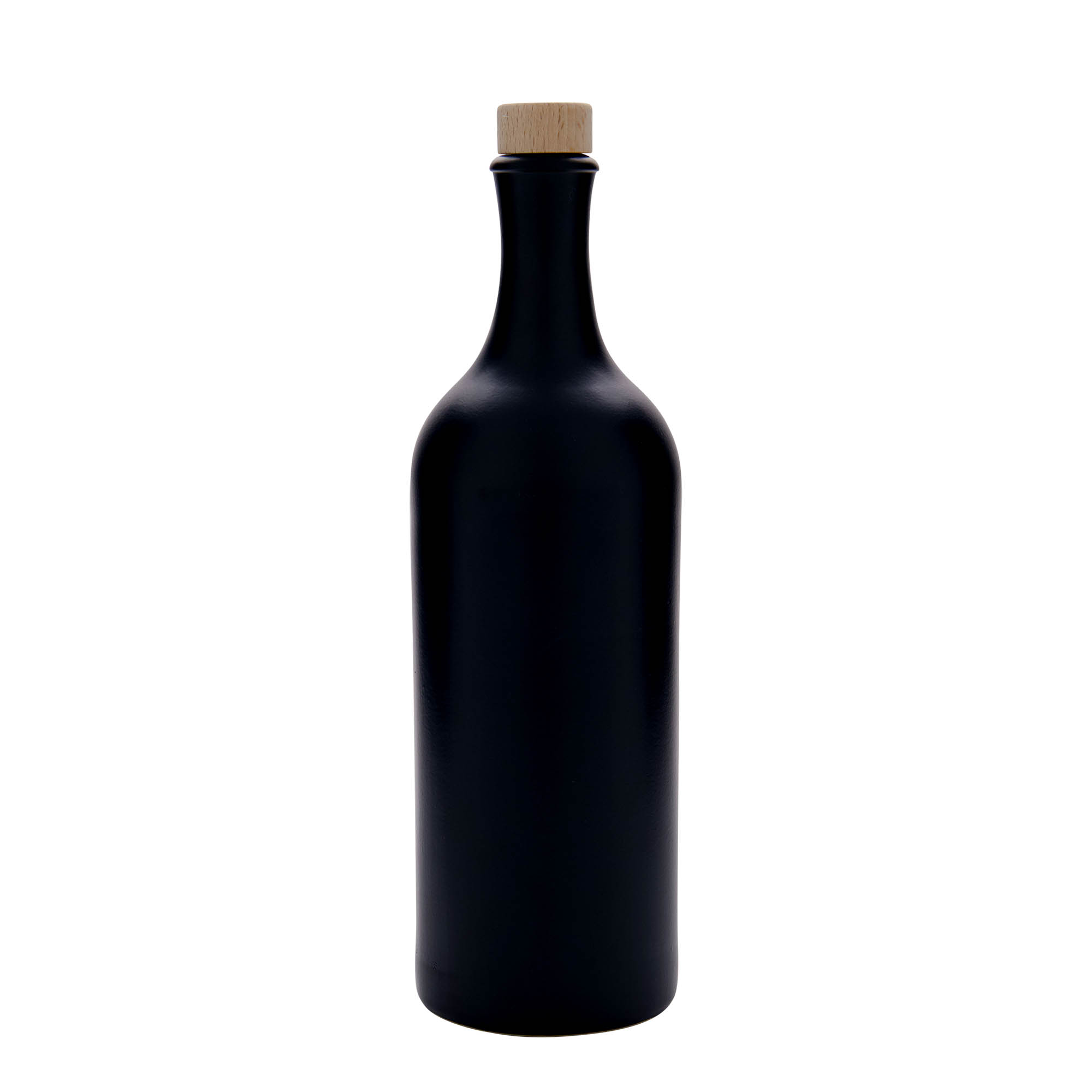 750 ml ulcior de lut cu gât lung, ceramică, negru, gură: plută 750 ml ulcior de lut cu gât lung, ceramică, negru, gură: plută