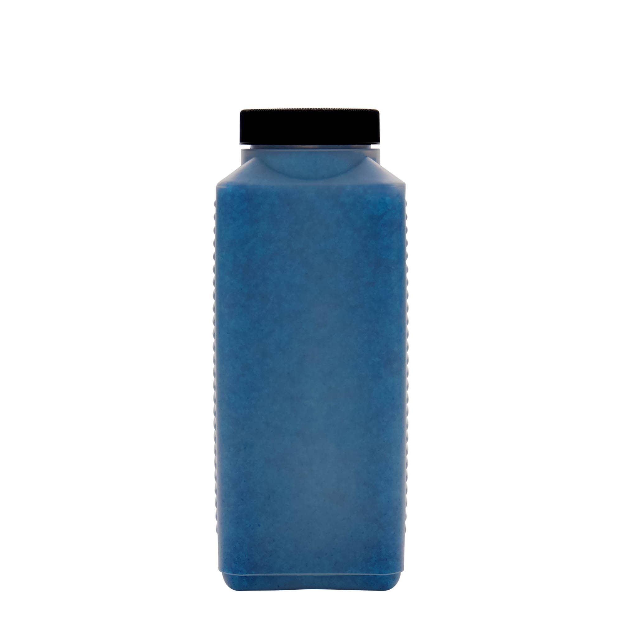 1.000 ml sticlă cu gât larg, dreptunghiulară, plastic HDPE, natural, gura: DIN 60 EPE