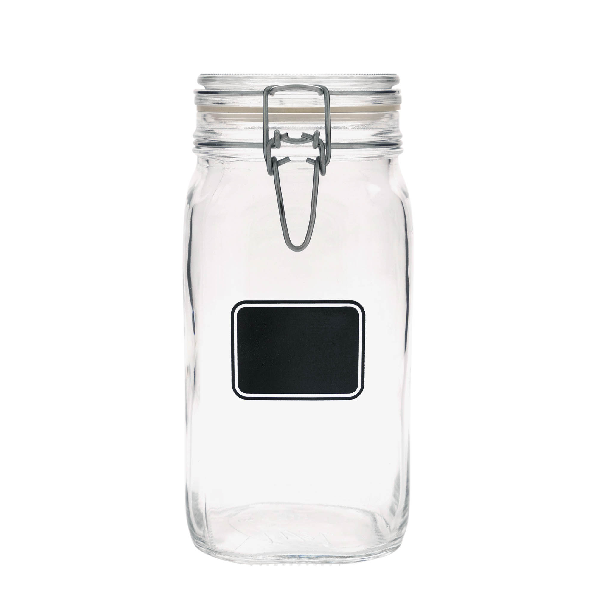 1.500 ml borcan cu clemă metalică „Fido”, motiv: câmp pentru etichetă, pătrat, gura: închidere cu clemă metalică 1.500 ml borcan cu clemă metalică „Fido”, motiv: câmp pentru etichetă, pătrat, gura: închidere cu clemă metalică