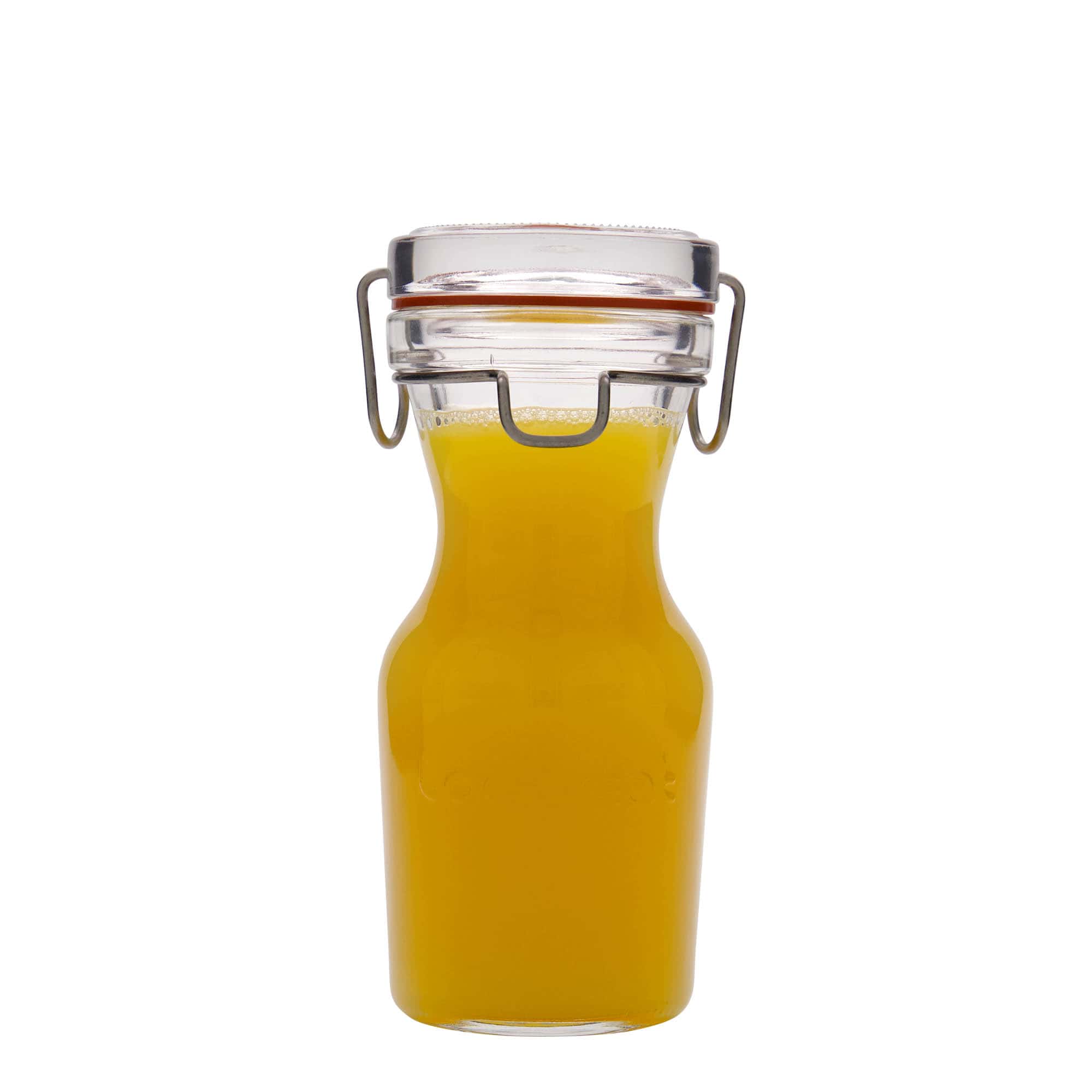 250 ml carafă de sticlă 'Lock-Eat', gura: închidere cu clemă metalică