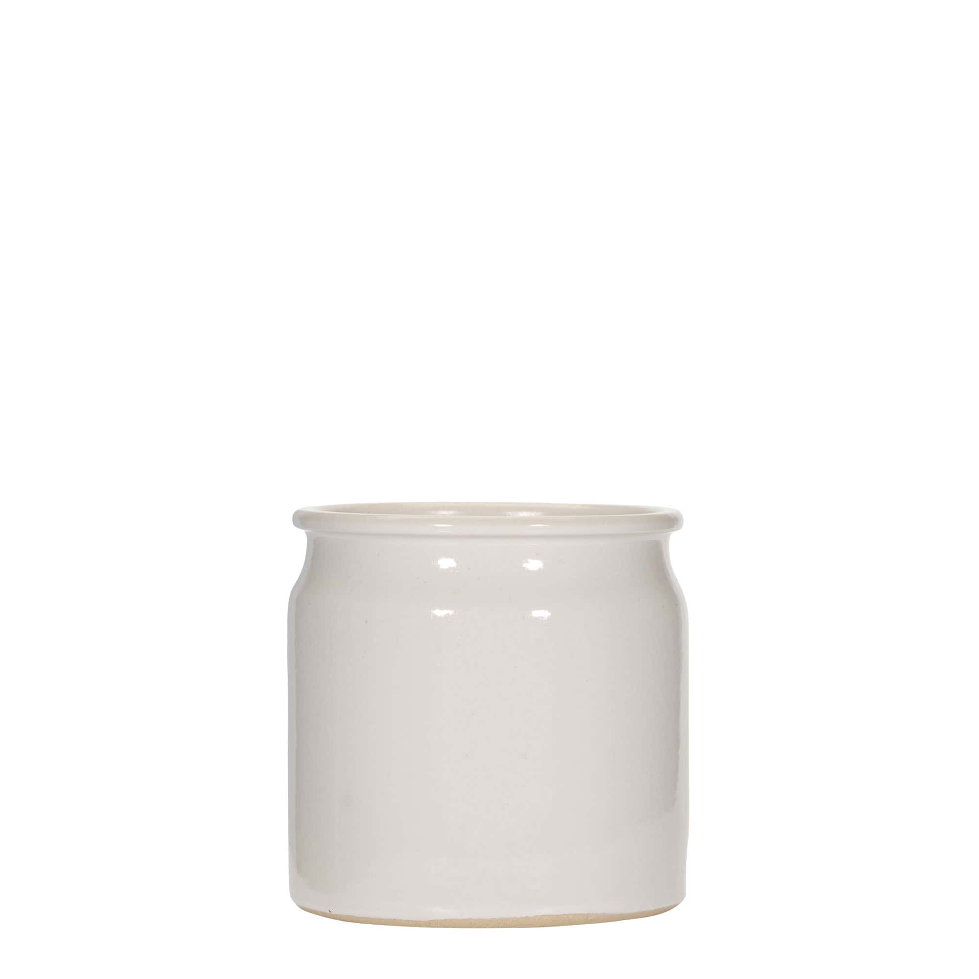 160 ml vas din ceramică de gresie, alb, gură: plută