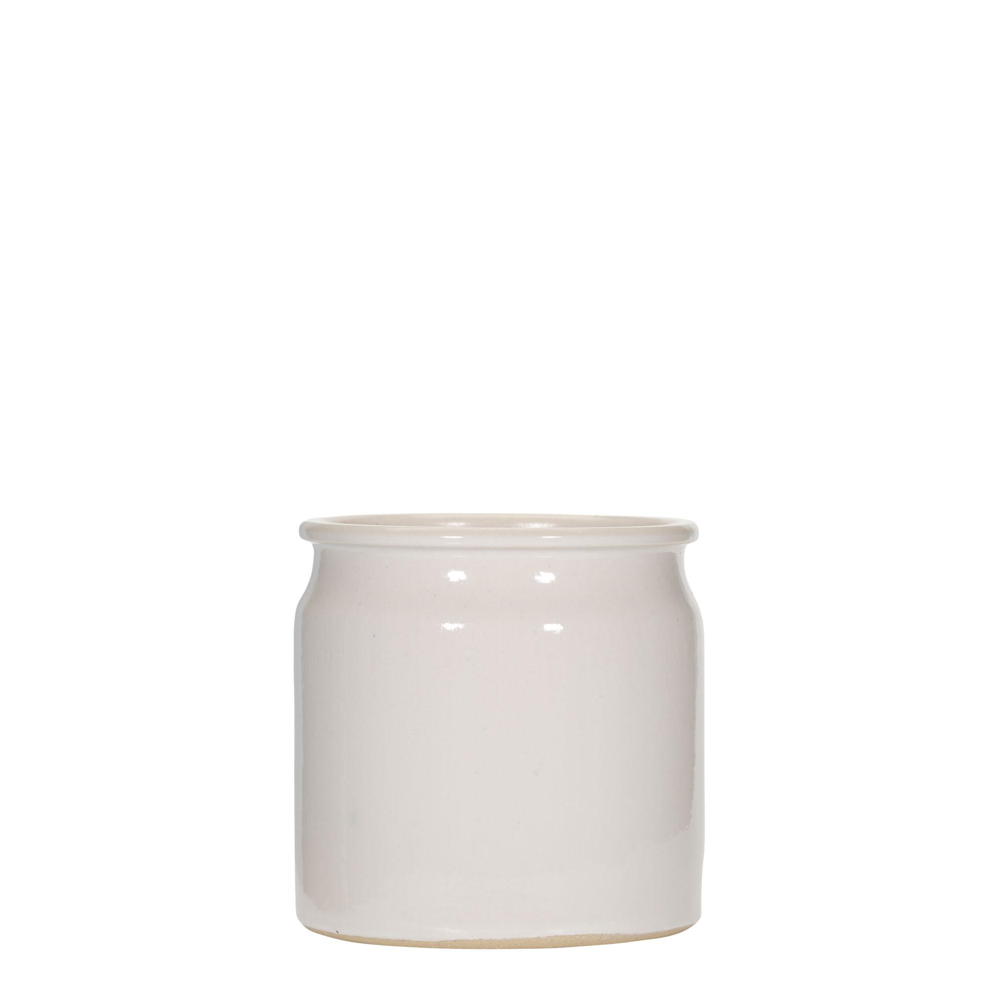 160 ml vas din ceramică de gresie, alb, gură: plută