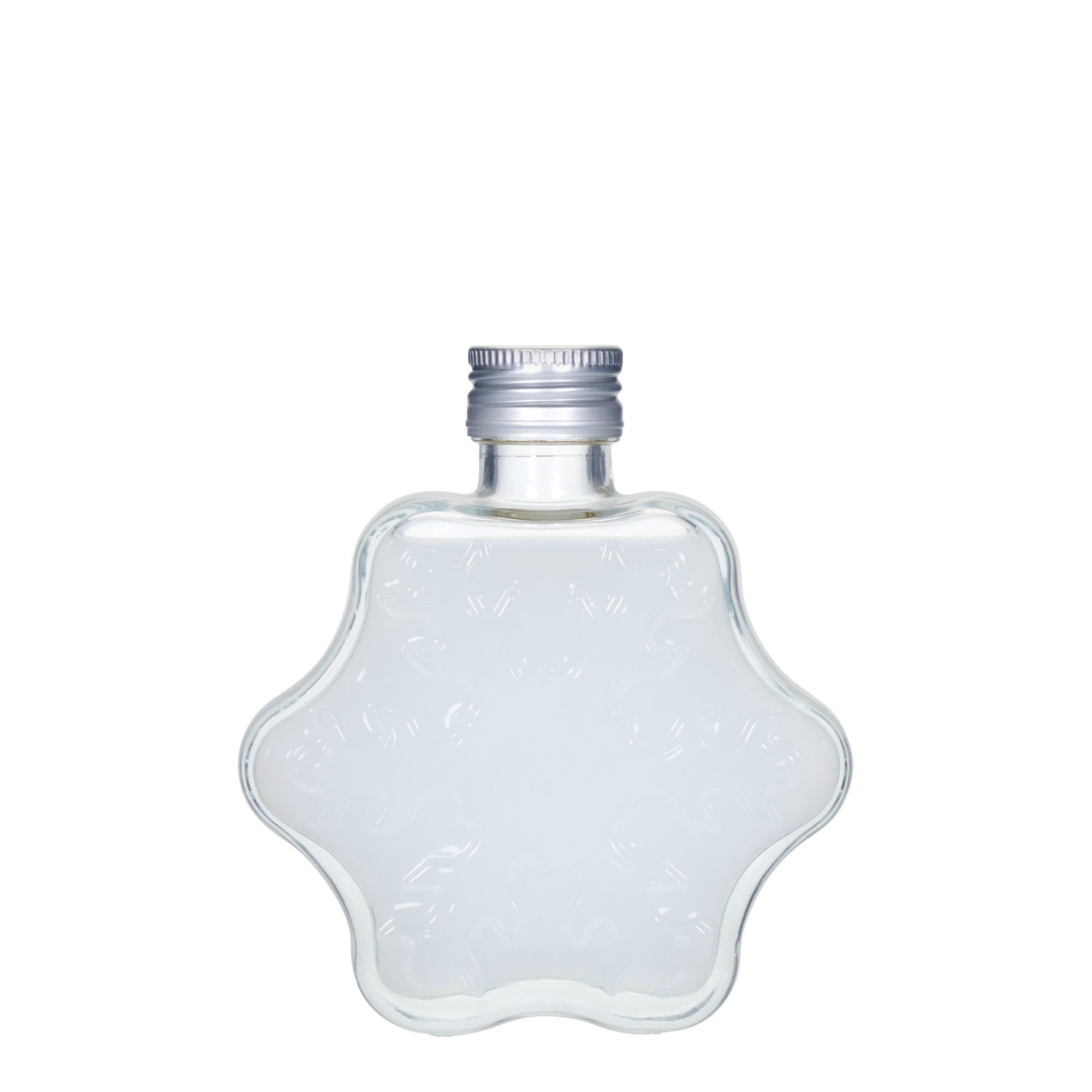 Sticlă de sticlă de 200 ml „Fulgi de zăpadă”, gura: PP 28 Sticlă de sticlă de 200 ml „Fulgi de zăpadă”, gura: PP 28