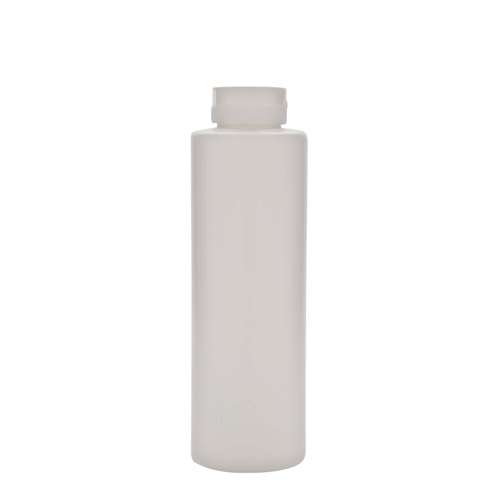 Sticlă pentru sos de 500 ml, plastic LDPE, alb, gura: 38/400
