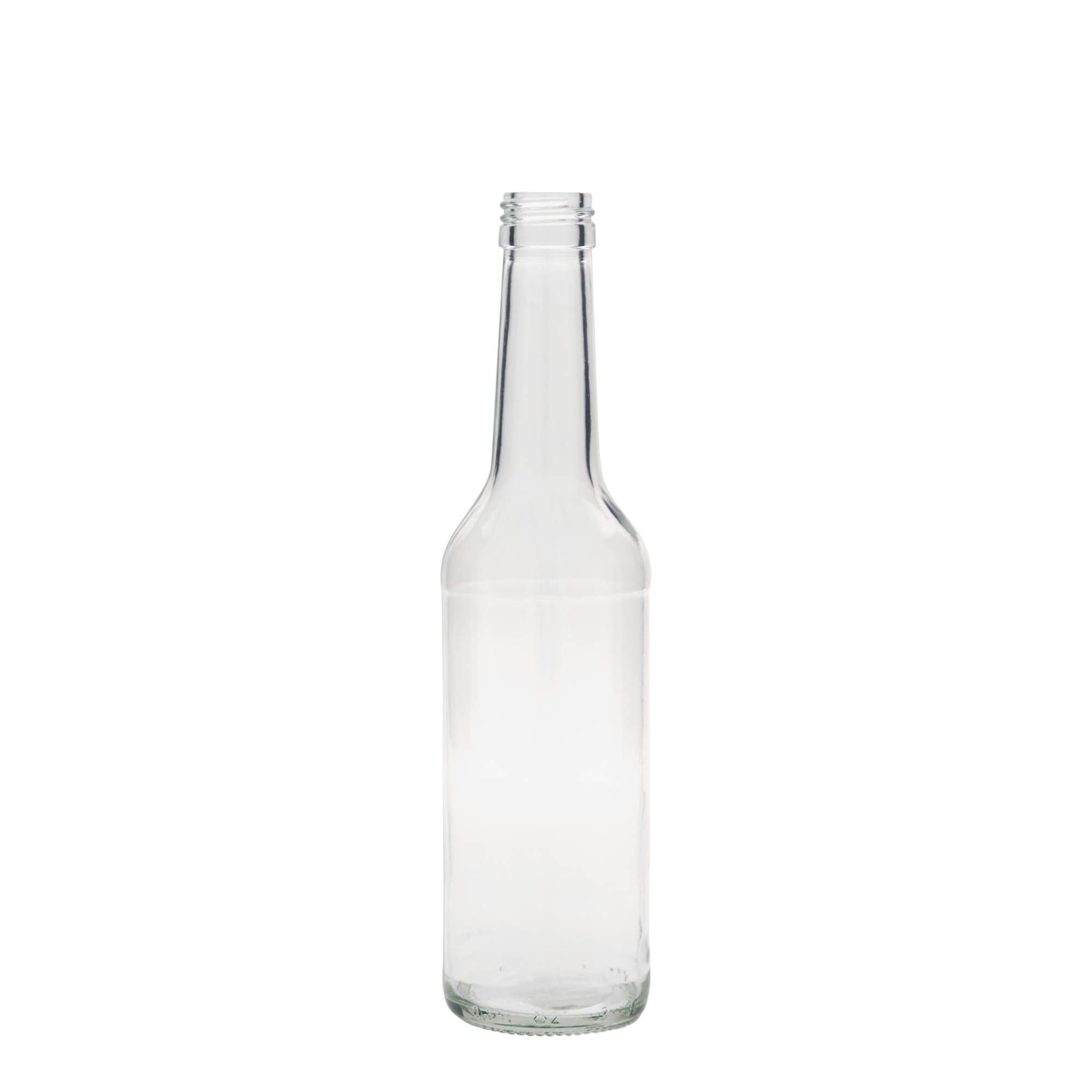 Sticlă de sticlă de 350 ml, gât drept, gură: PP 28 Sticlă de sticlă de 350 ml, gât drept, gură: PP 28
