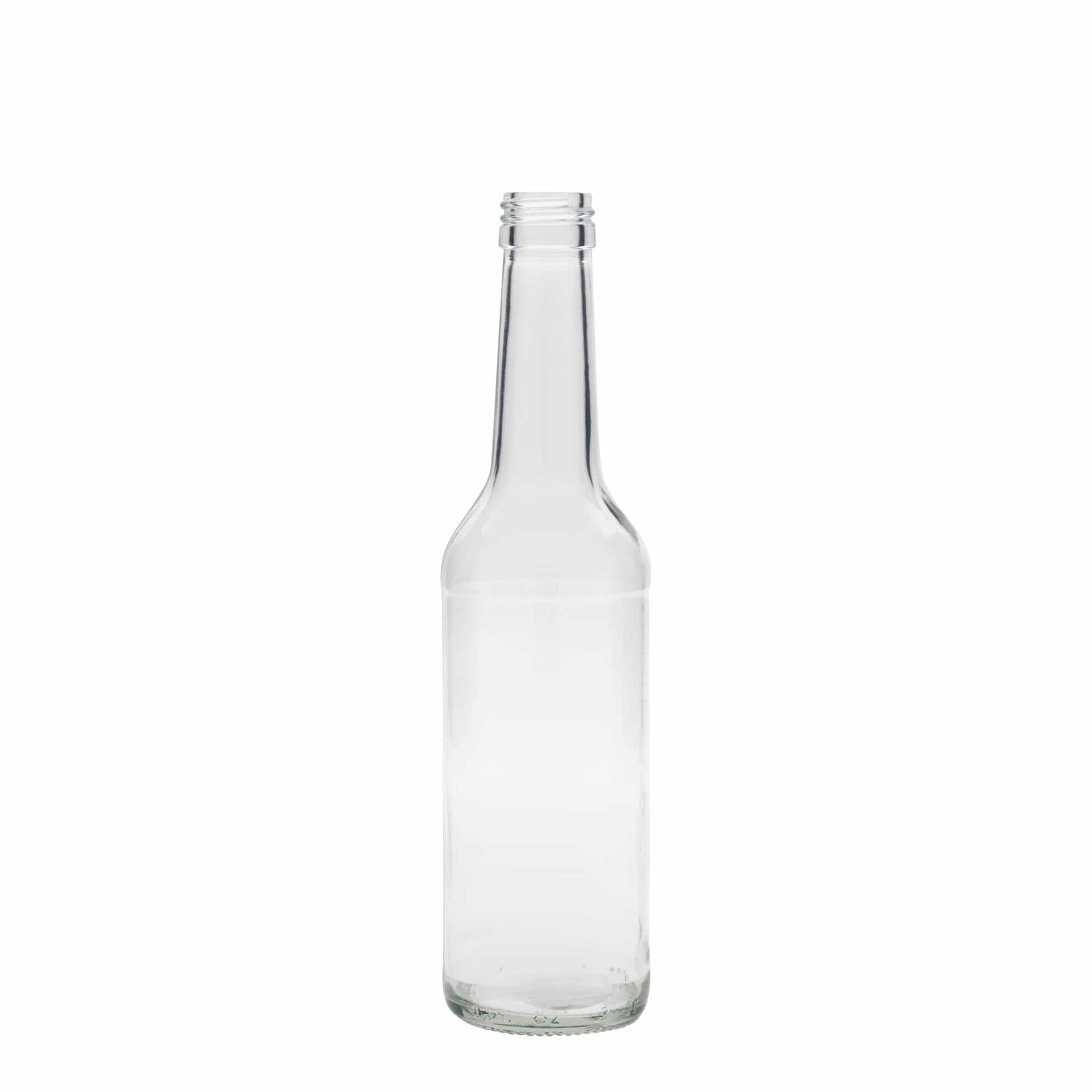 Sticlă de sticlă de 350 ml, gât drept, gură: PP 28