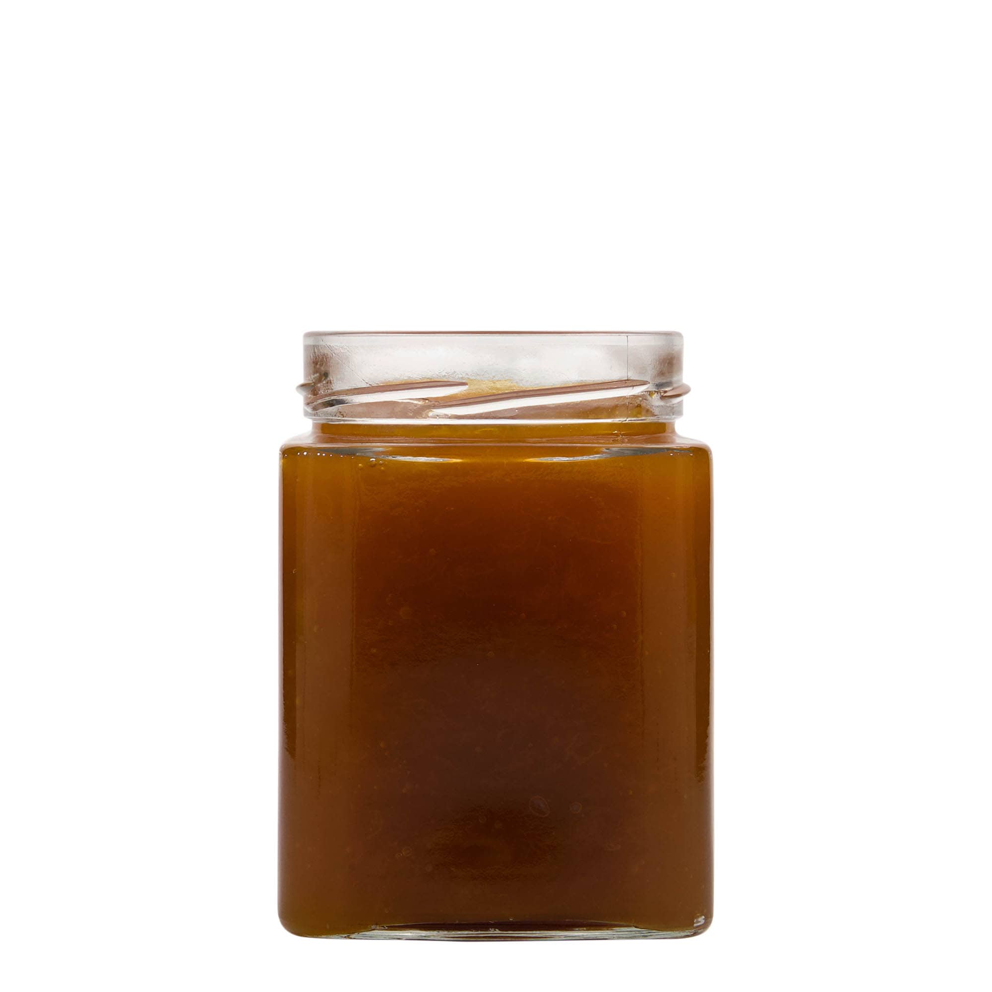580 ml borcan pătrat „Ikarus”, gura: Deep-Twist-Off (DTO 82)