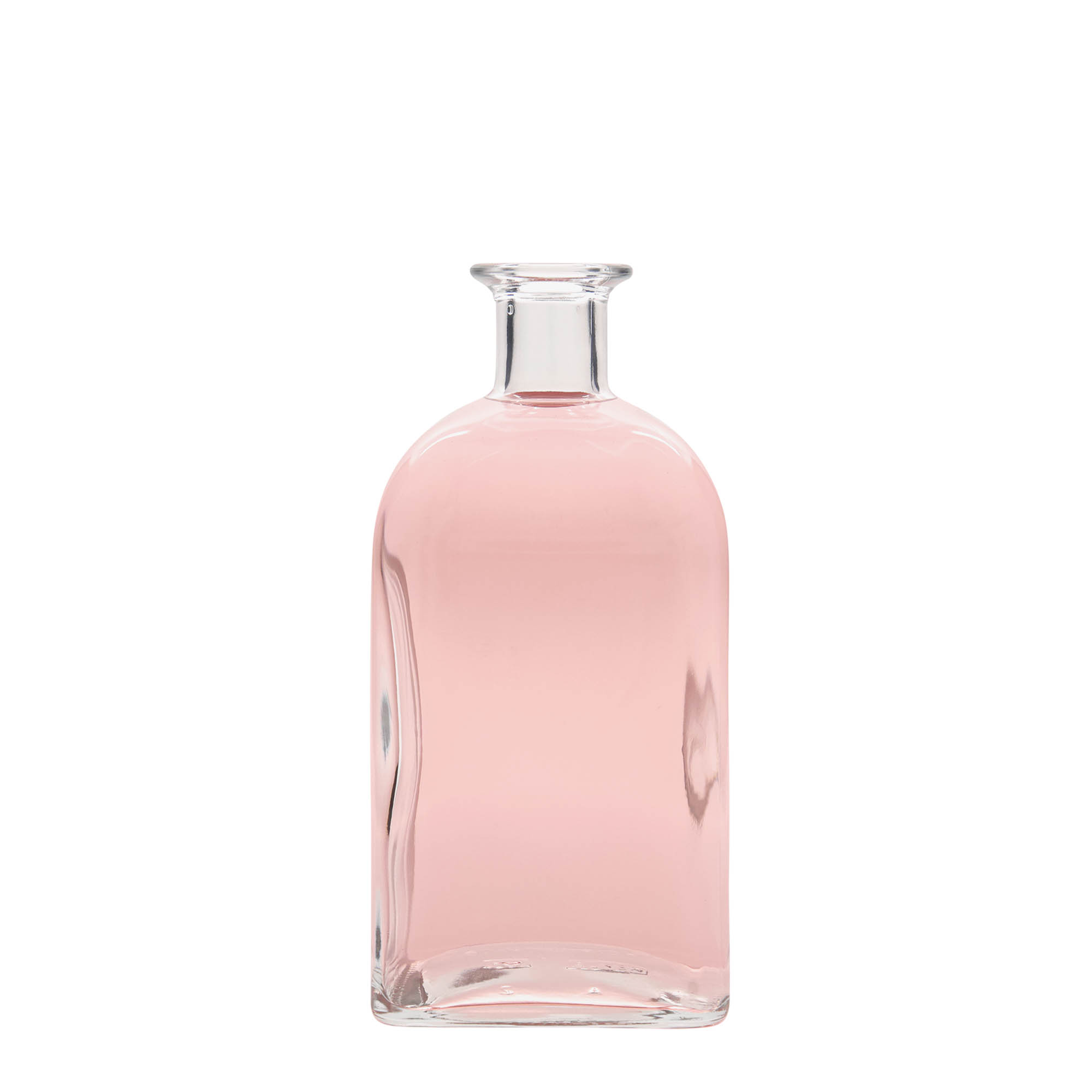 Sticlă de sticlă de 700 ml Apotheker Carré, pătrată, gura: dop de plută Sticlă de sticlă de 700 ml Apotheker Carré, pătrată, gura: dop de plută