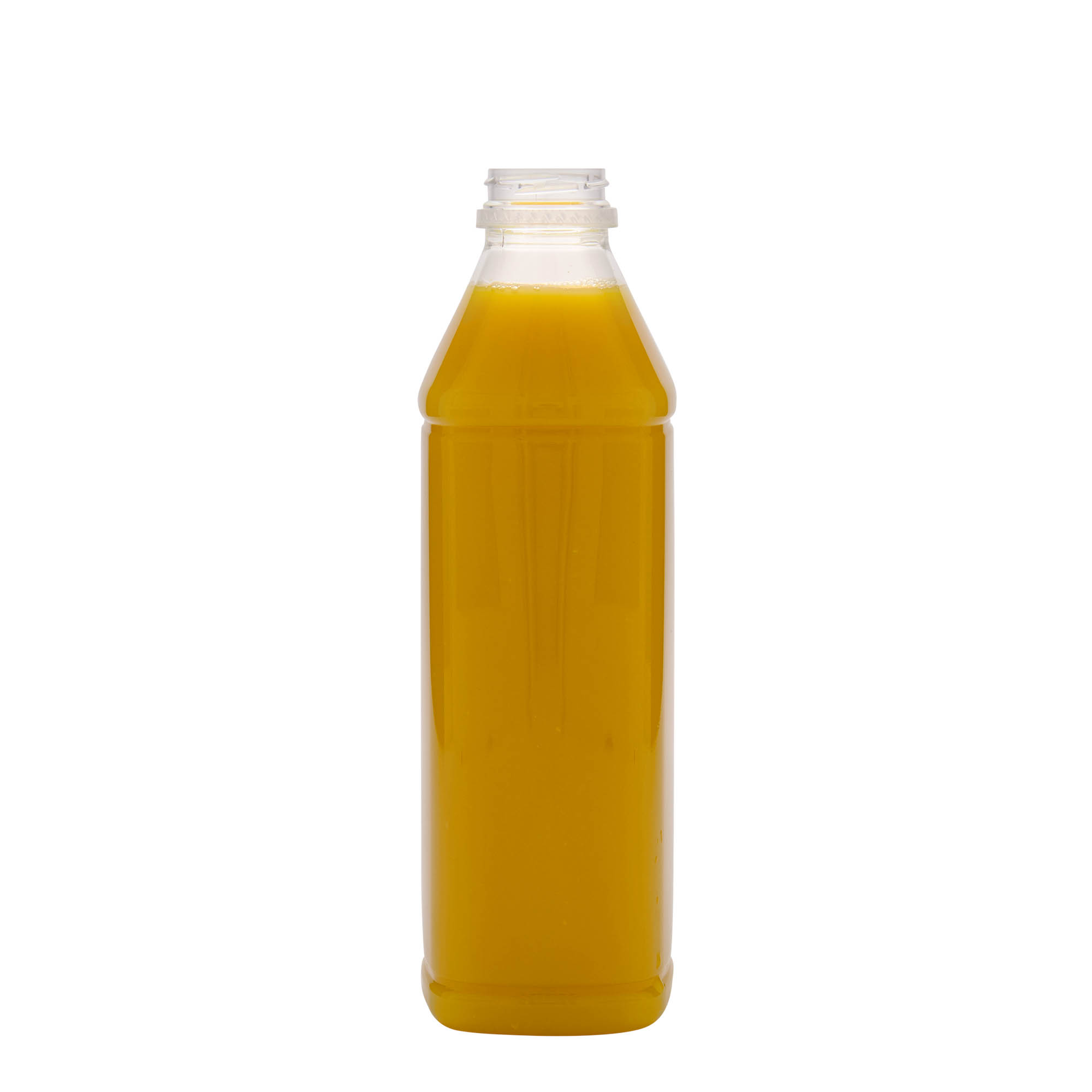 1.000 ml sticlă PET „Milk and Juice Carré”, pătrată, plastic, gât: 38 mm 1.000 ml sticlă PET „Milk and Juice Carré”, pătrată, plastic, gât: 38 mm
