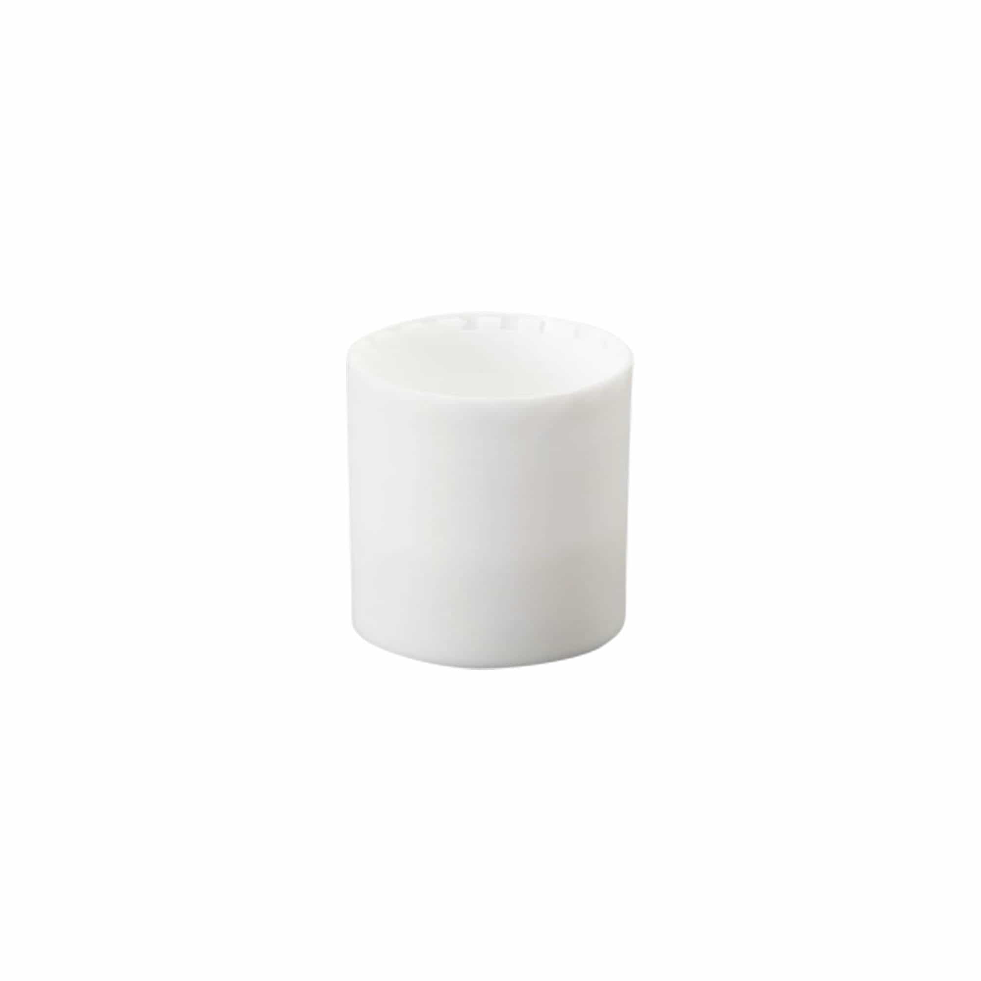 Capac cu filet Disc Top, plastic PP, alb, pentru gura: 24/410