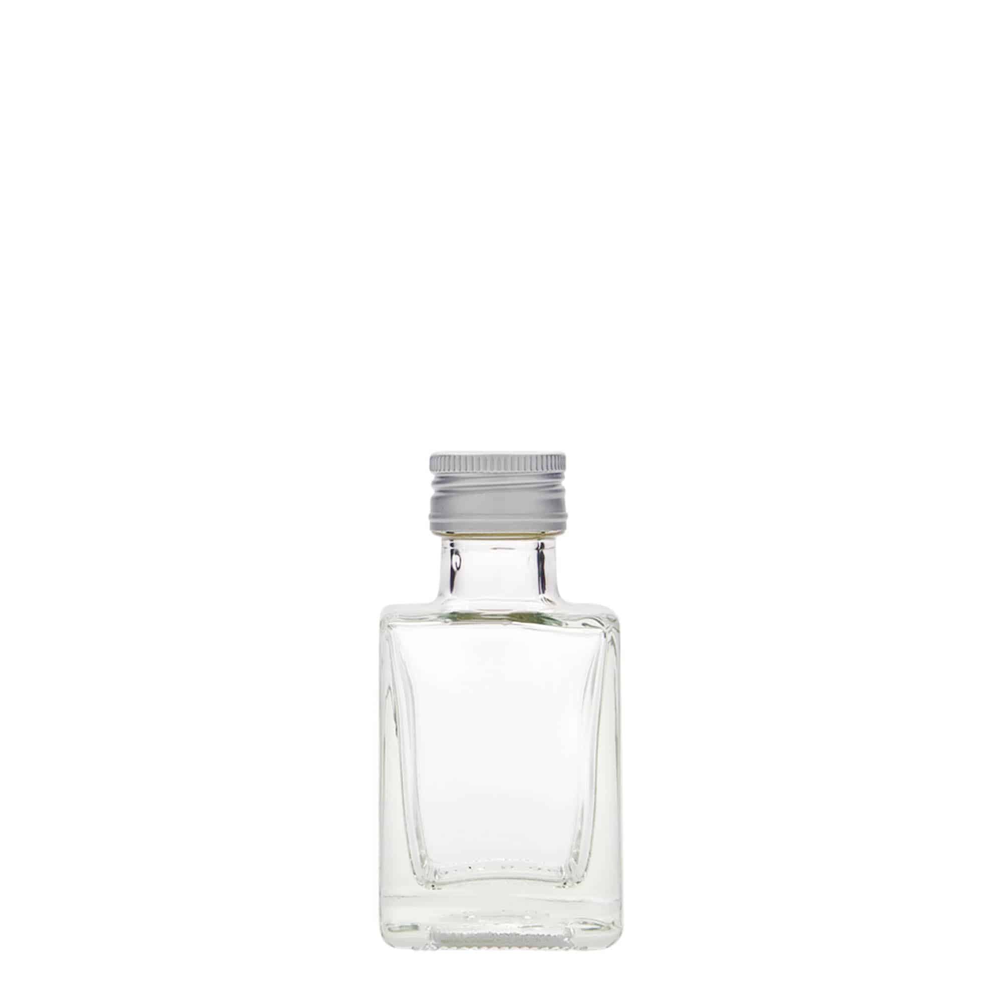 Sticlă de sticlă de 50 ml „Cube”, pătrată, gura: PP 24