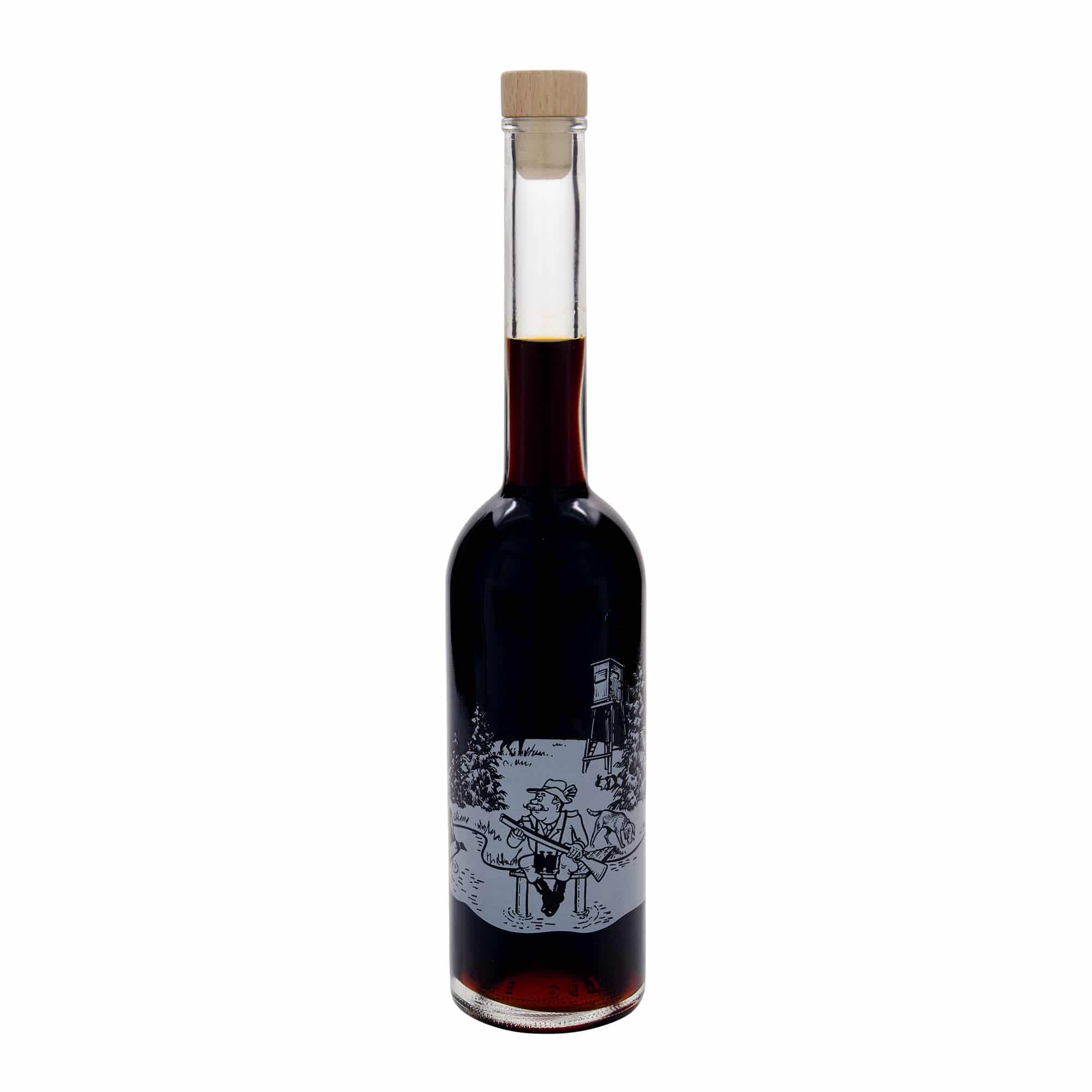 Sticlă de sticlă de 500 ml „Opera”, motiv: Vânător, gura: dop