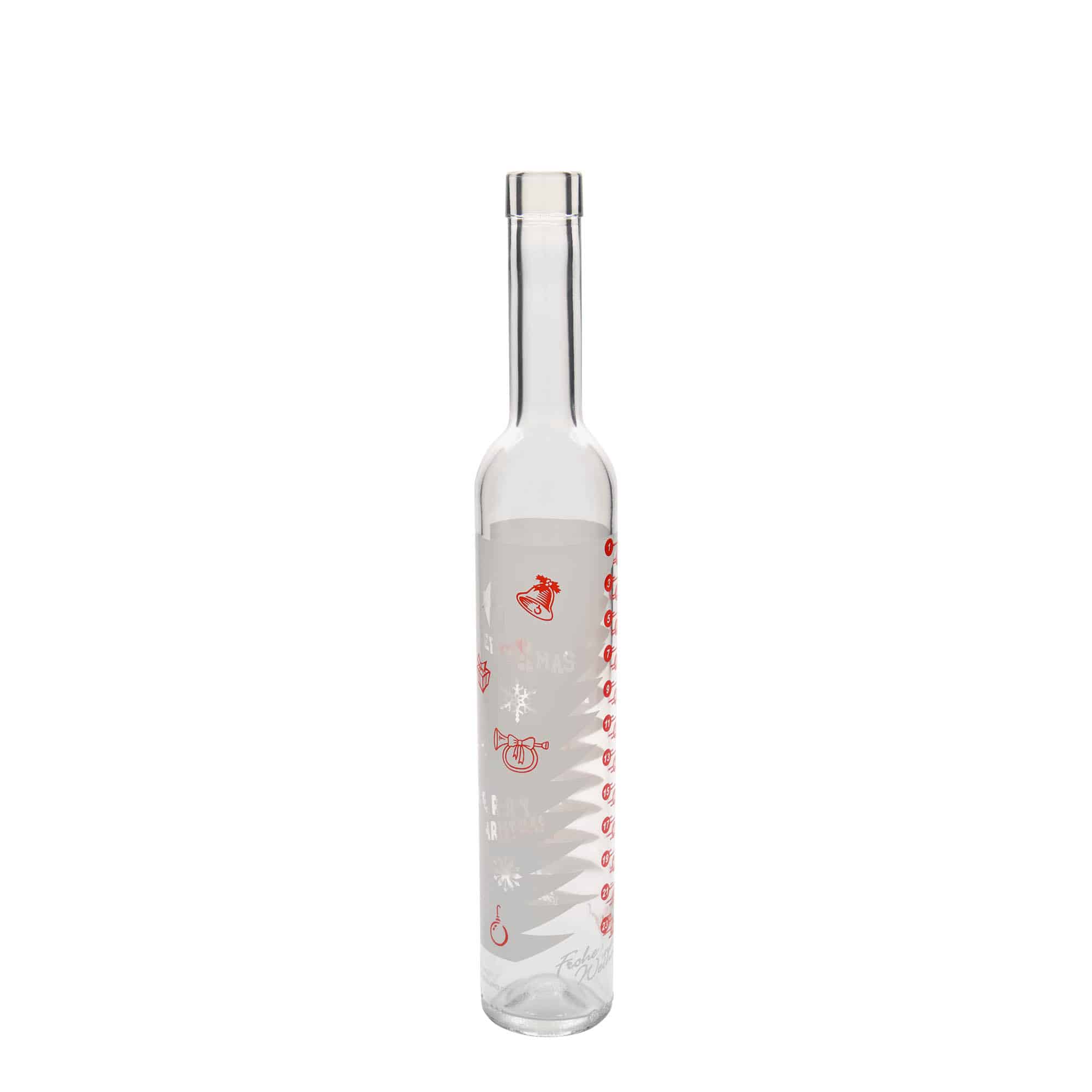 Sticlă de sticlă de 500 ml Maximo imprimată „Calendar de Advent”, gura: dop de plută