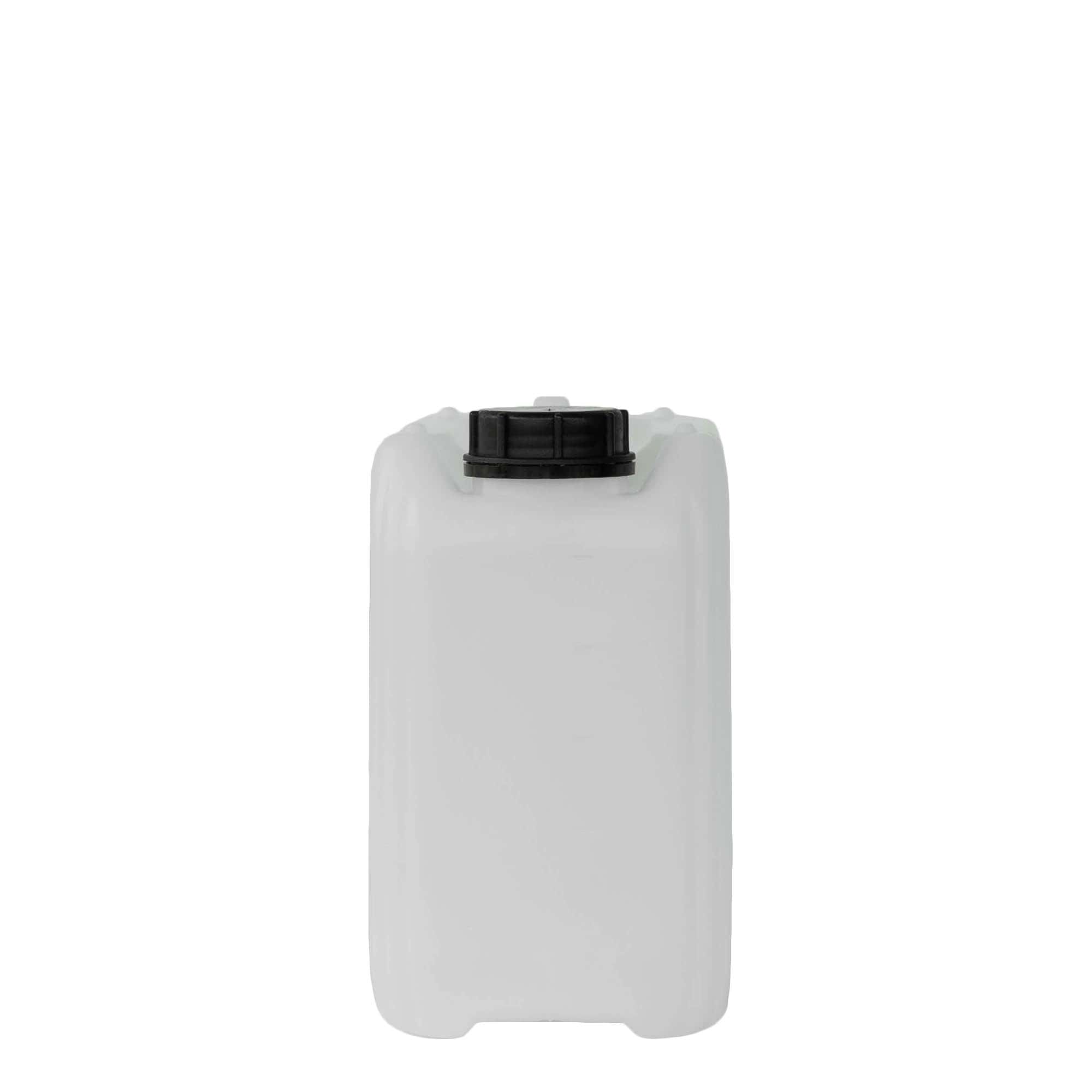Canistră de 5 l, dreptunghiulară, plastic HDPE, natural, gura: ND 55