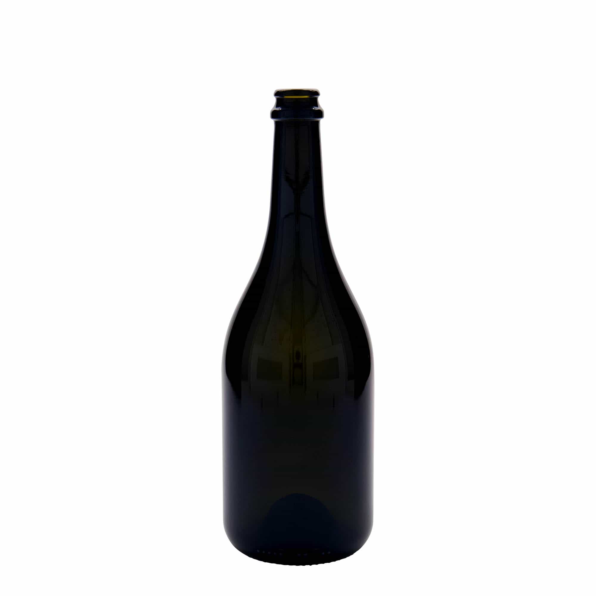 Sticlă de bere 750 ml „Horta”, sticlă, verde antichizat, gât: capac tip șurub (crown cap)