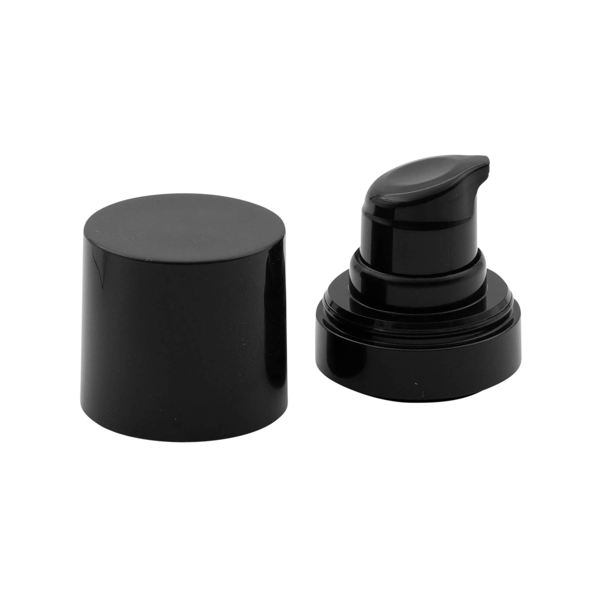 Cap de pompă dozator airless „Micro”, plastic PP, negru